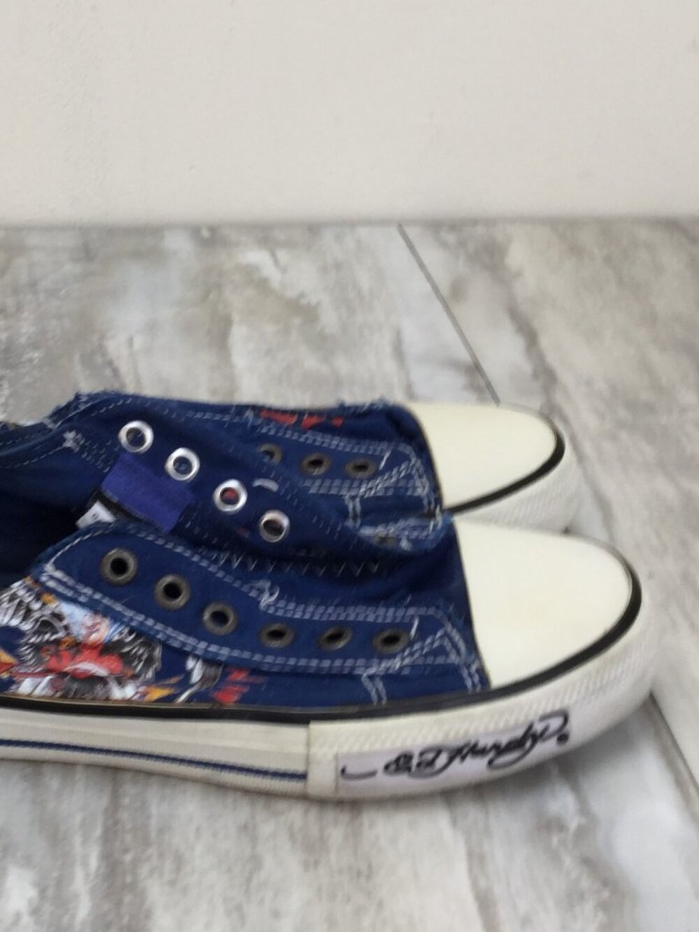 Ed Hardy Blue Sneakers 9 - Picture 8 of 9